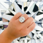 Previously Loved Elongated Cushion Diamond Double Halo Engagement Ring - Carter's Collective Fine Jewelry