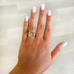 Customizable Diamond Initial Fluted Signet Ring - Carter's Collective Fine Jewelry