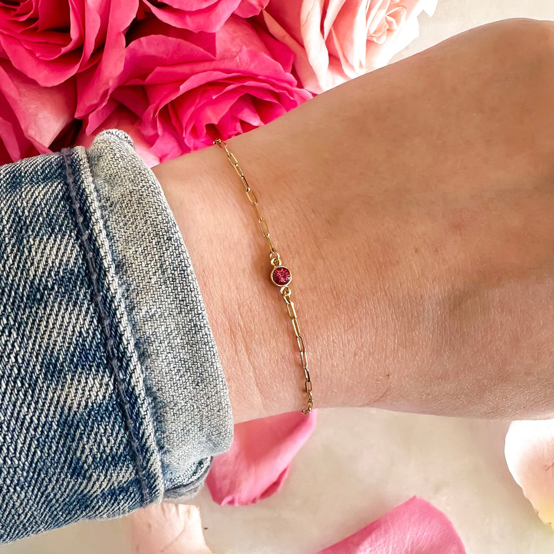 Pink Tourmaline Bezel and Petite Aphrodite Bracelet