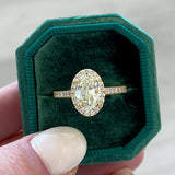 Lily Moval Cut Natural Diamond Halo Engagement Ring