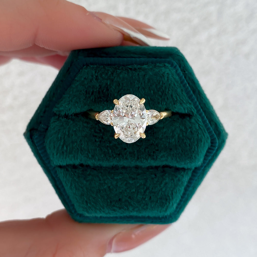 Daisy Lab Grown Oval Cut Diamond Engagement Ring, 2.32 CTTW - Carter's Collective Fine Jewelry