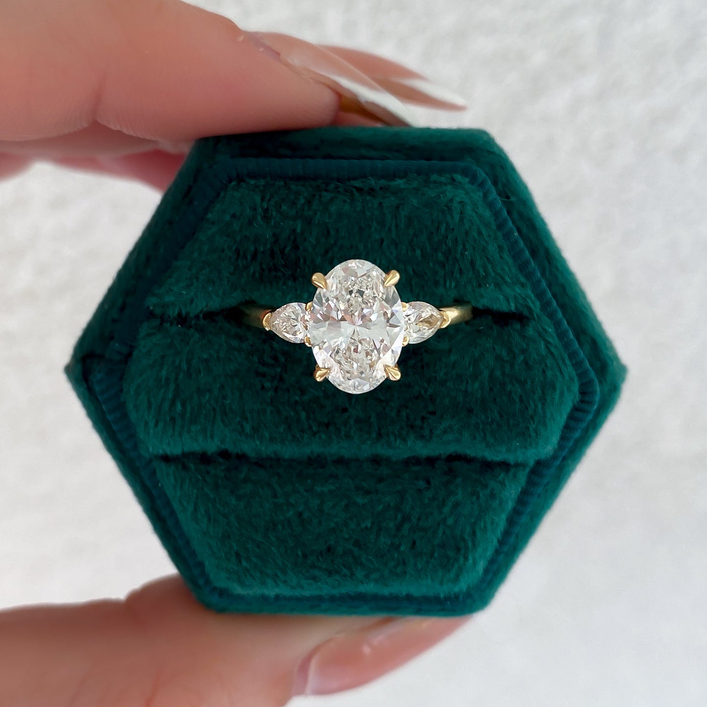 Daisy Lab Grown Oval Cut Diamond Engagement Ring, 2.32 CTTW - Carter's Collective Fine Jewelry