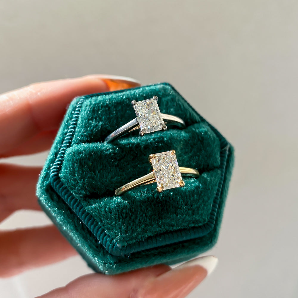 DOORBUSTER: Lab Grown Radiant Diamond Dahlia Solitaire Engagement Ring, 1 CTTW - Carter's Collective Fine Jewelry