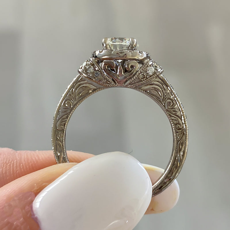 Previously Loved Diamond Halo Engagement Ring (Sold As Is)