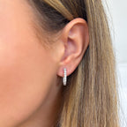 Oval Diamond Illusion Hoop Earrings, 0.47 CTTW - Carter's Collective Fine Jewelry