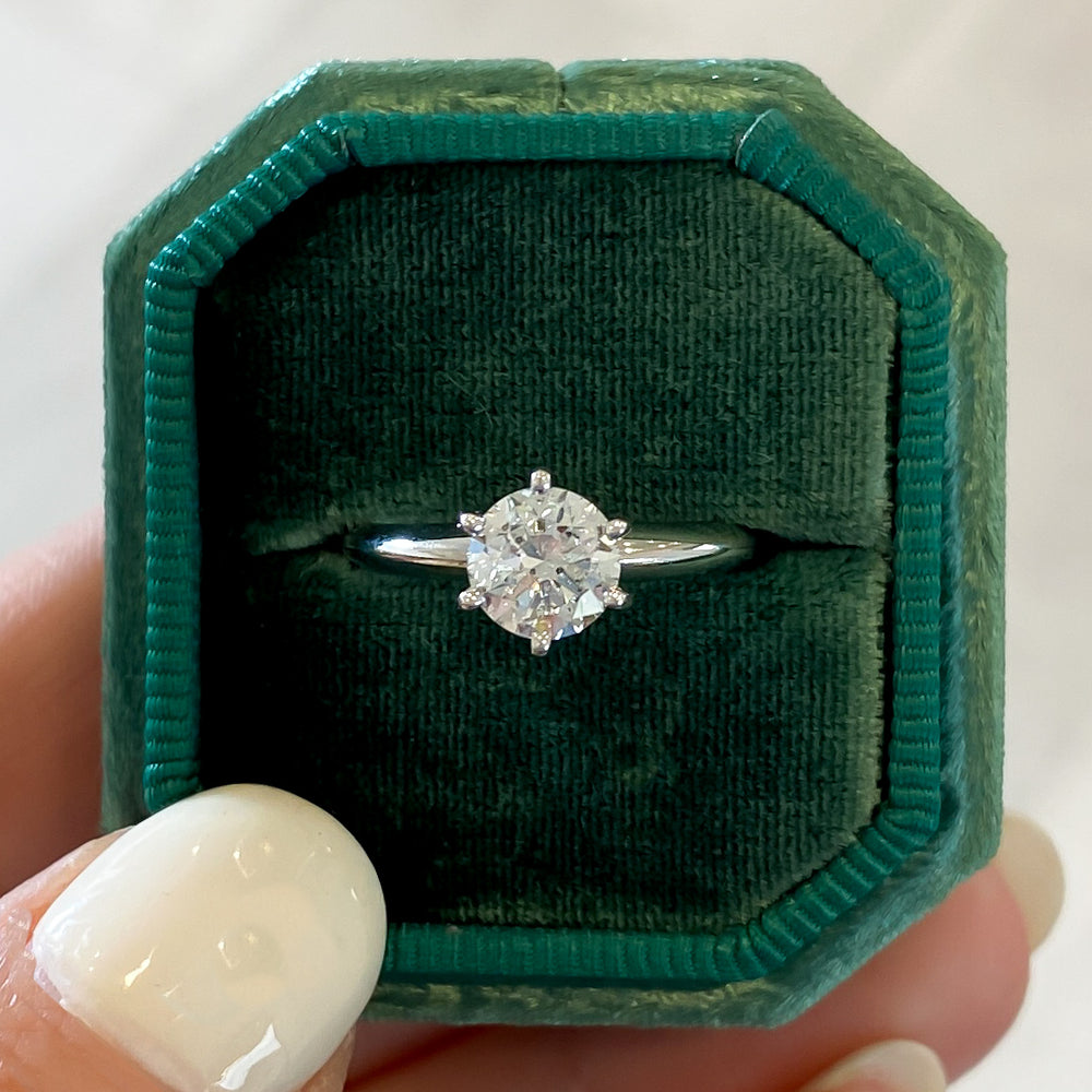 
                  
                    Previously Loved Round Natural Diamond Engagement Ring
                  
                