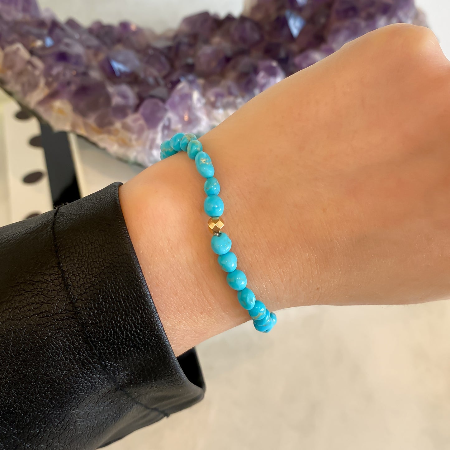 Baroque Turquoise Stretch Bracelet