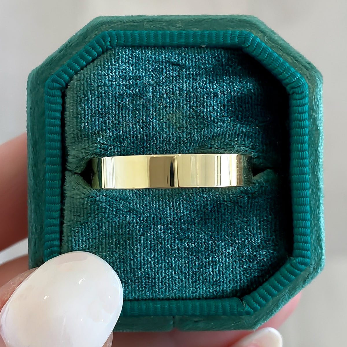 Yellow Gold Flat Spacer Band, 4mm