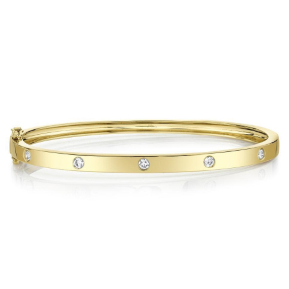 Diamond Bezel Set Bangle, 0.38 CTTW - Carter's Collective Fine Jewelry