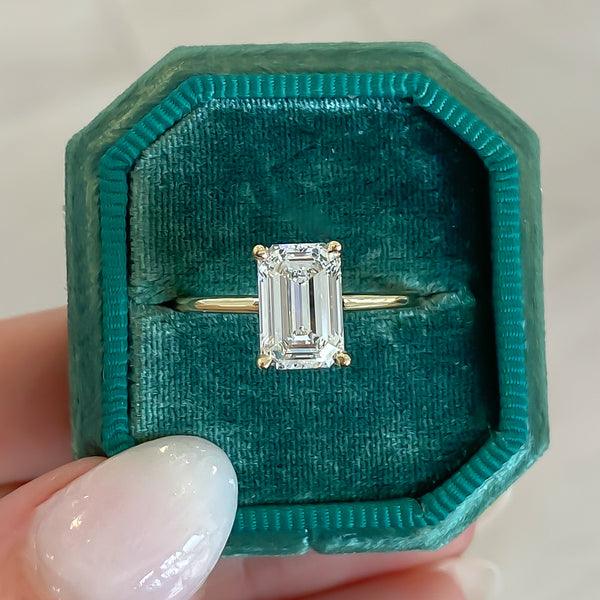 Dahlia Lab Grown Emerald Diamond Engagement Ring