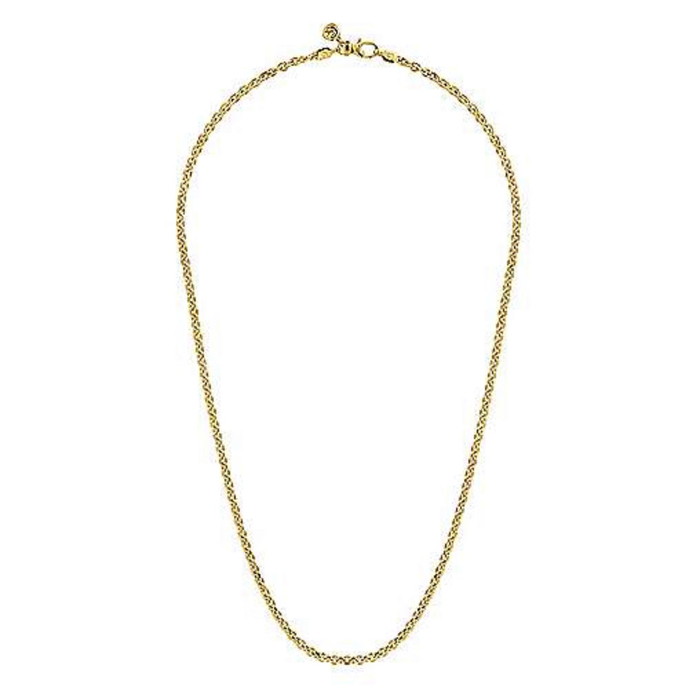 Men's Light Round Link Chain Necklace, 22 Inches