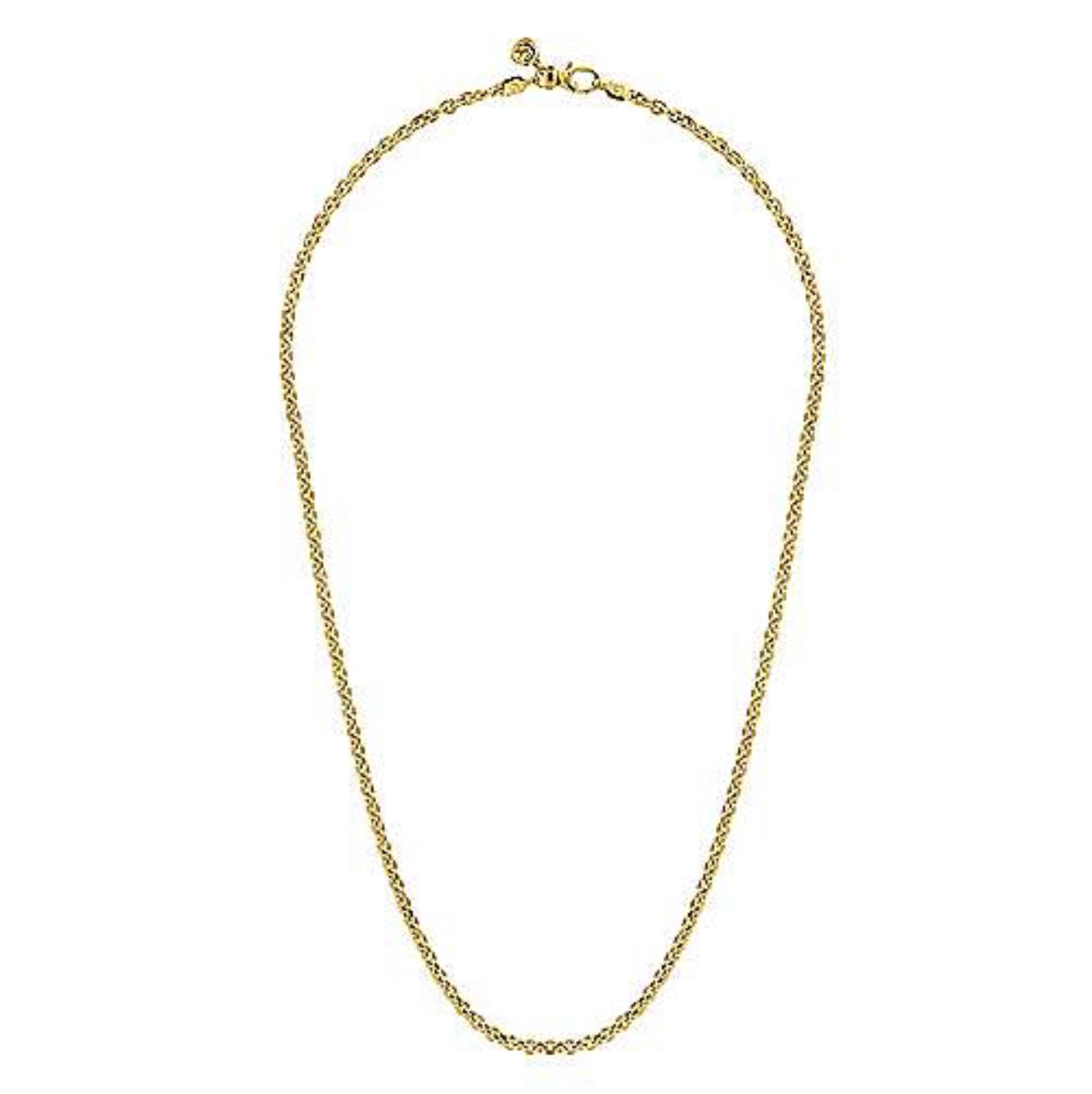 Men's Light Round Link Chain Necklace, 22 Inches