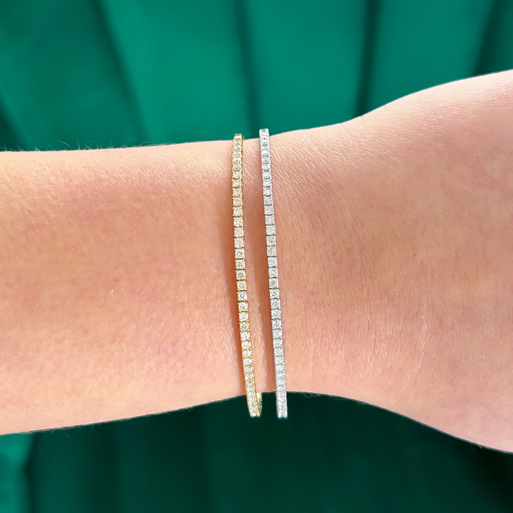 Flex Diamond Tennis Bangle, 0.85 CTTW