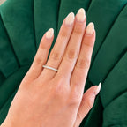 Baguette & Round Diamond Stackable Wedding Band