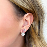 Previously Loved Clover Diamond Dangle Earrings