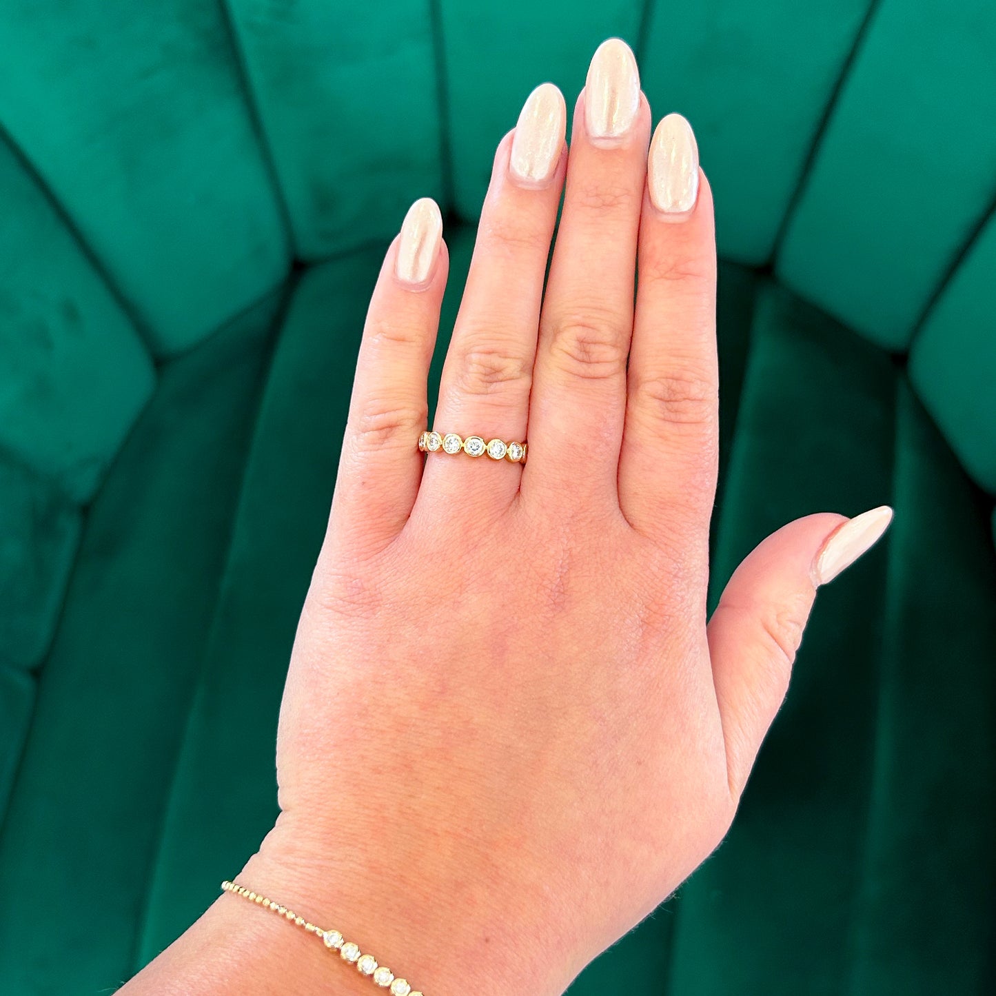 Round Diamond Bezel Stackable Band - Carter's Collective Fine Jewelry