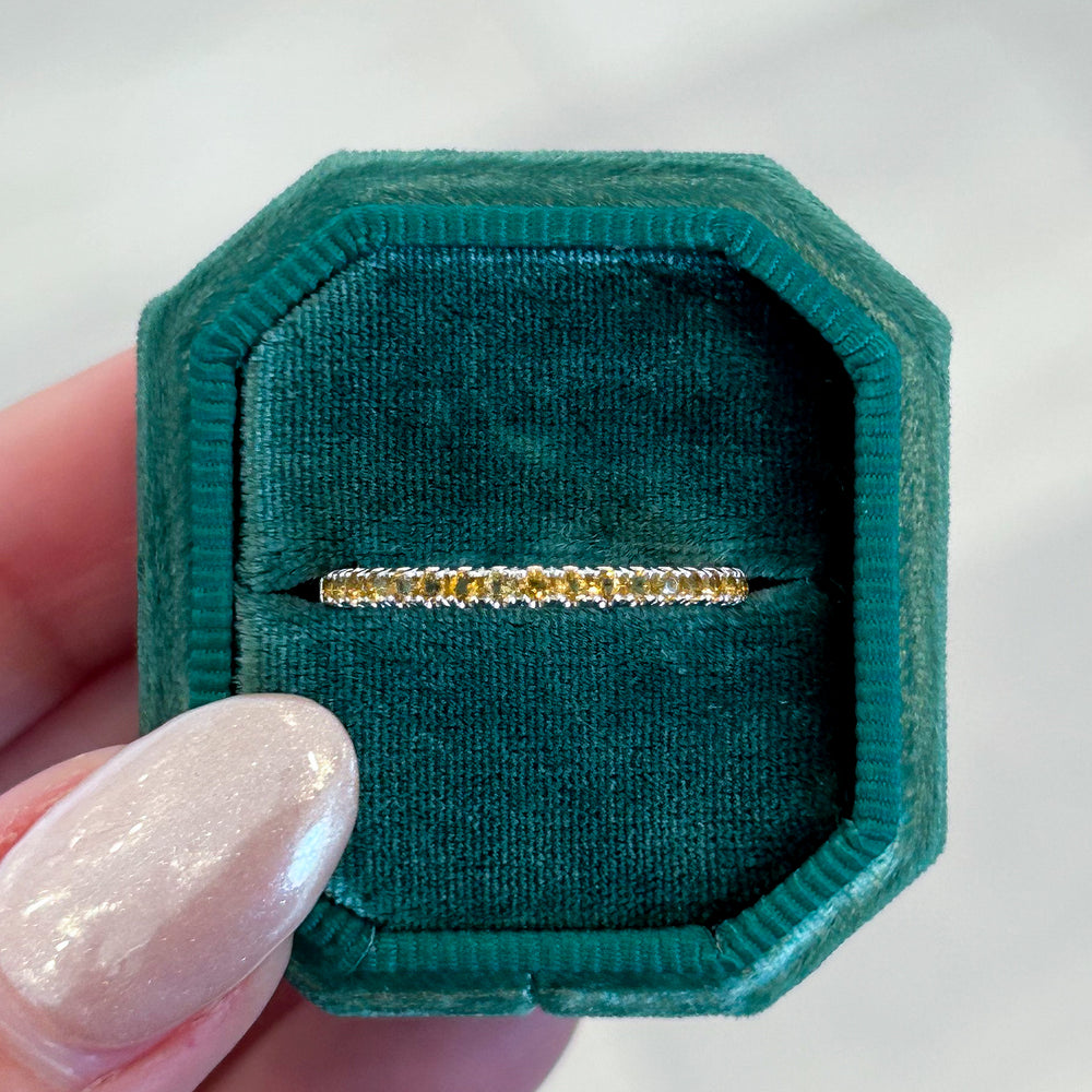 Amara Citrine Straight Stackable Band, 0.28 CTTW - Carter's Collective Fine Jewelry