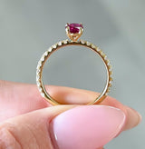 "Paisley" Oval Shape Ruby Ring