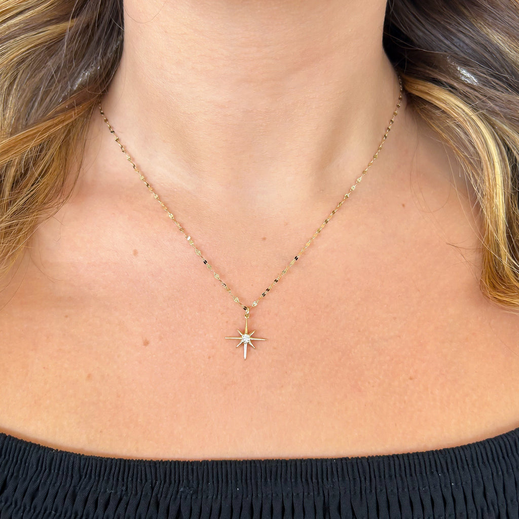 North Star Diamond Necklace, 0.08 CTTW - Carter's Collective Fine Jewelry