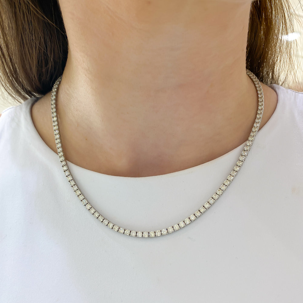 
                  
                    Classic Diamond Tennis Necklace, 13.53 CTTW
                  
                