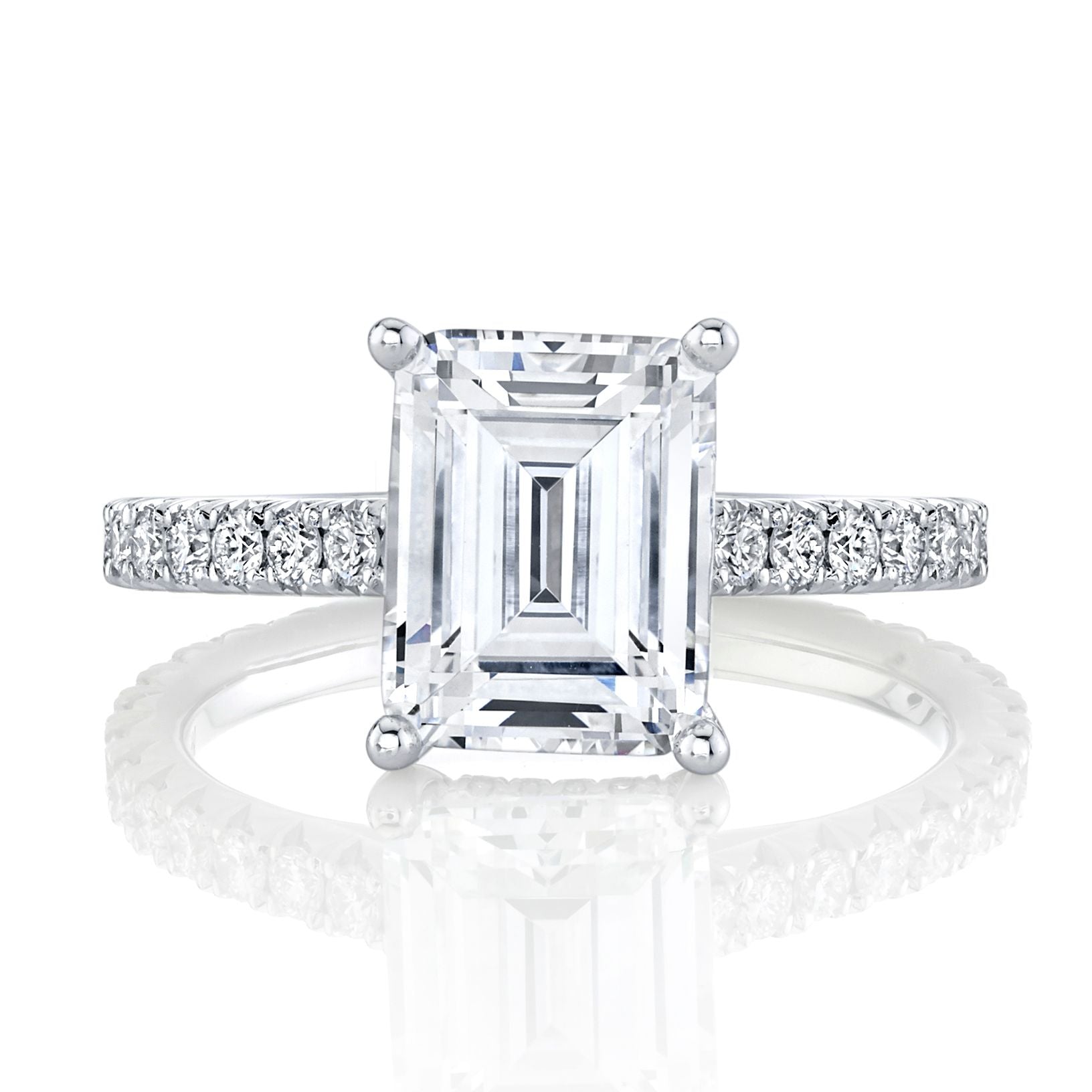 Jasmine Emerald Cut Natural Diamond Engagement Ring, 2.02 CTTW - Carter's Collective Fine Jewelry