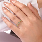 Sapphire and Gold Bujukan Stackable Ring, 0.12 CTTW - Carter's Collective Fine Jewelry