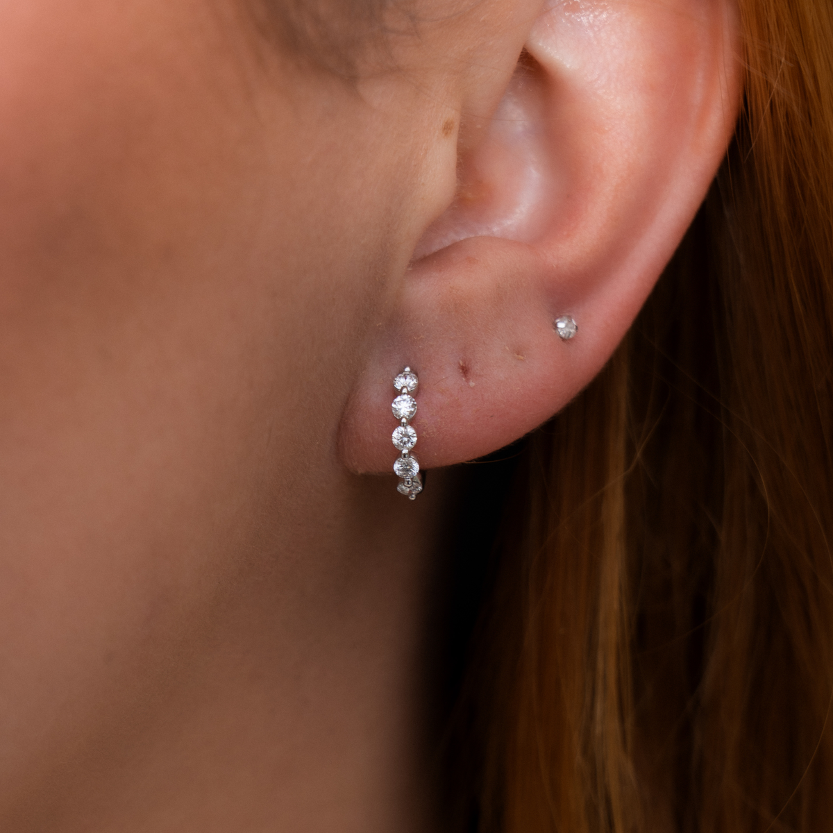 Mini Diana Diamond Huggie Hoops