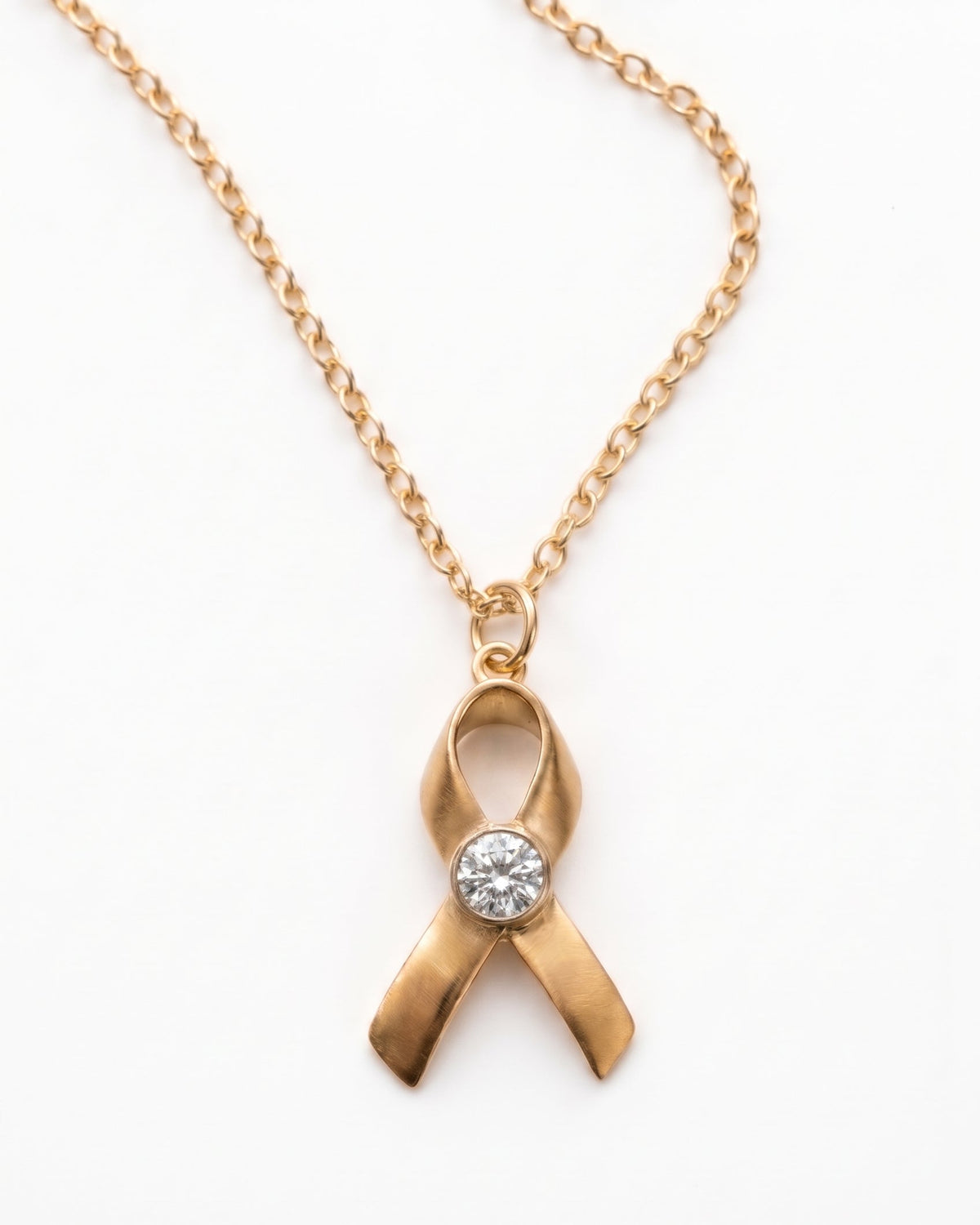 Hope & Honor Gemstone Awareness Ribbon Charm Necklace