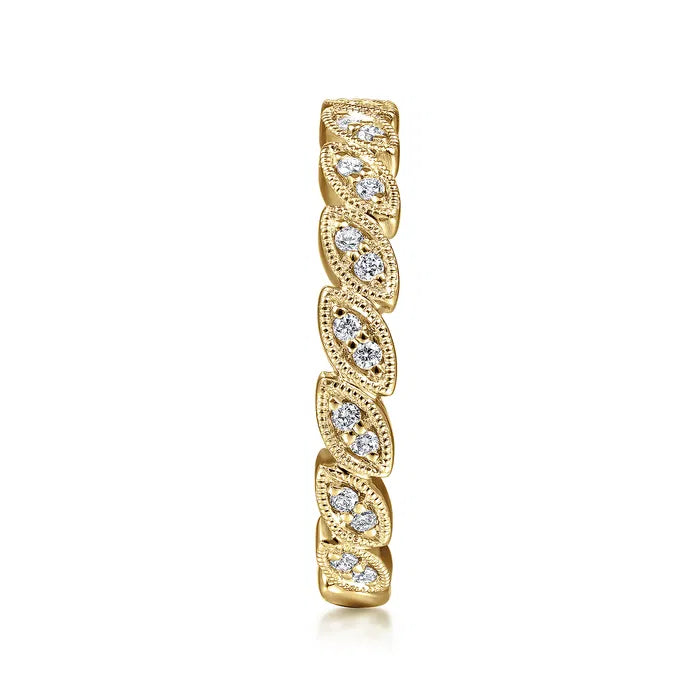 Marquise Illusion Diamond Band with Millgrain Accents, 0.18 CTTW - Carter's Collective Fine Jewelry