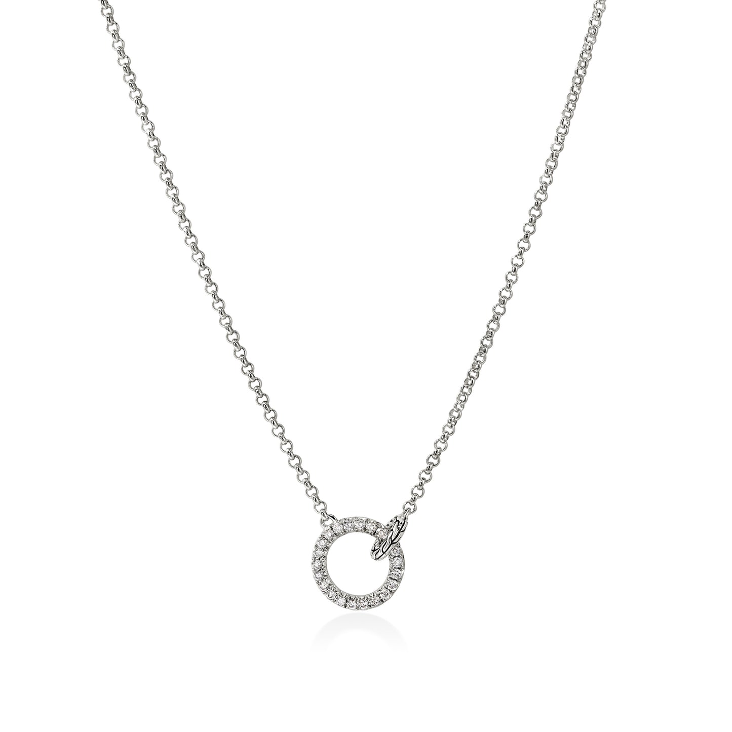 John Hardy JH Essential Pave Necklace, Diamond, 0.33 CTTW - Carter's Collective Fine Jewelry