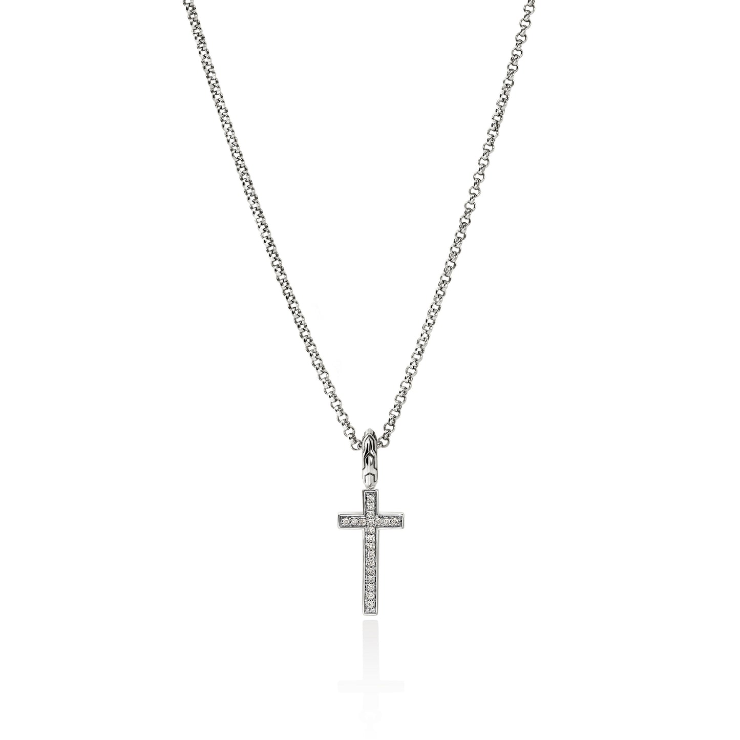 John Hardy JH Essential Cross Necklace, Diamonds, 0.08 CTTW - Carter's Collective Fine Jewelry