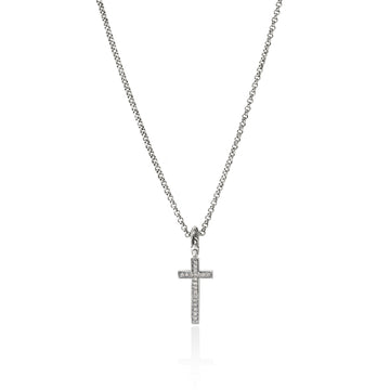 John Hardy JH Essential Cross Necklace, Diamonds, 0.08 CTTW - Carter's Collective Fine Jewelry