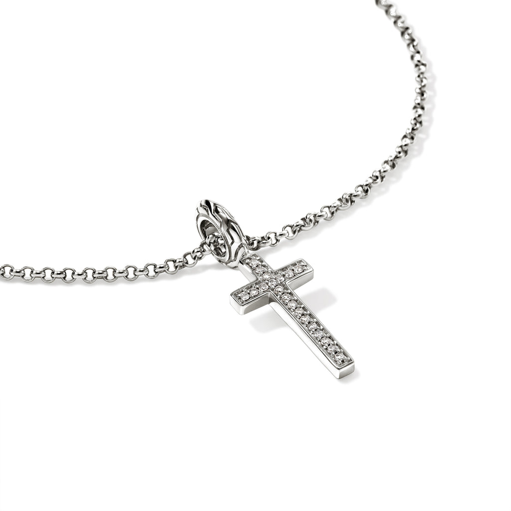 John Hardy JH Essential Cross Necklace, Diamonds, 0.08 CTTW - Carter's Collective Fine Jewelry