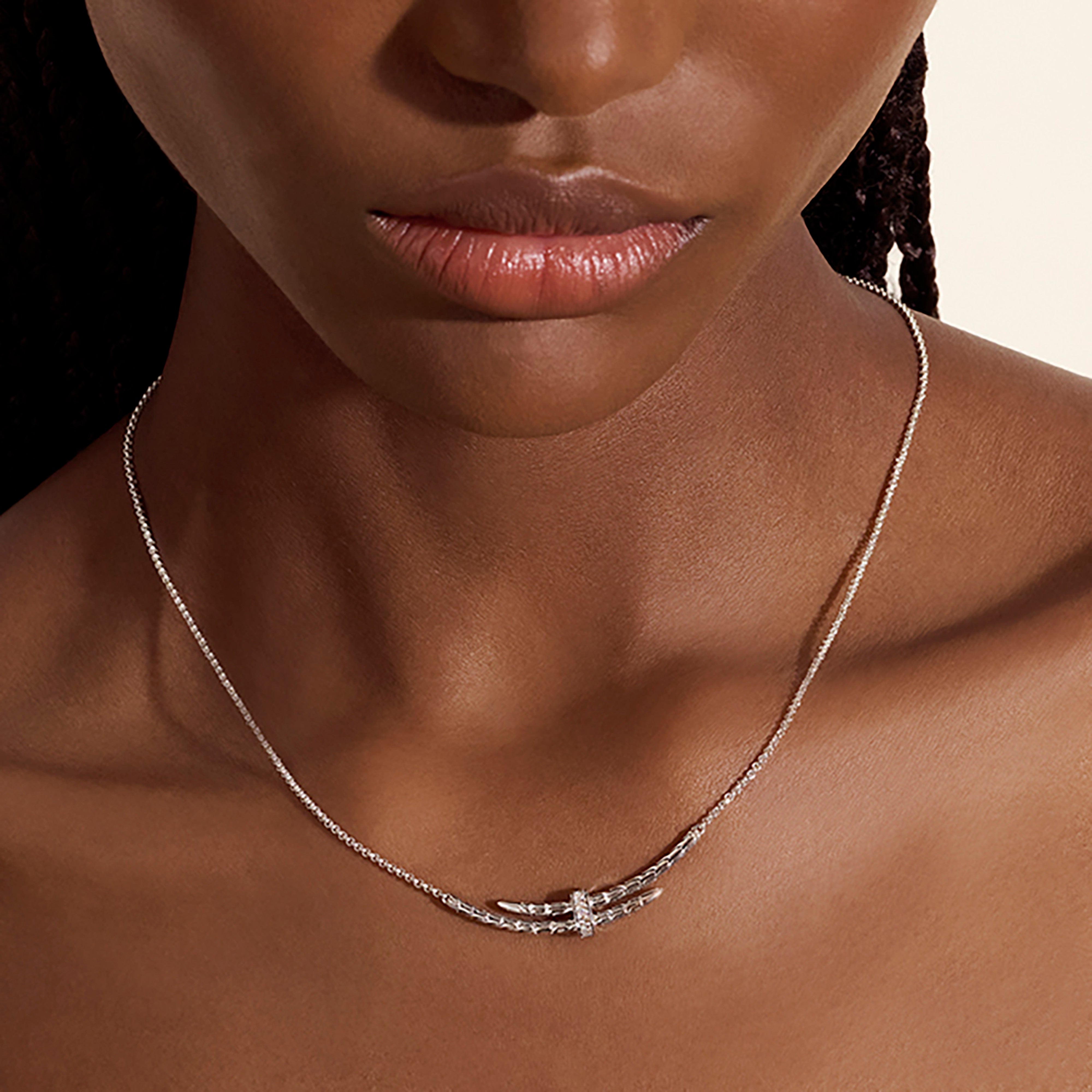 アクセサリー UNUSED UH0317 necklace John Hardy Spear Station Necklace, Diamonds. 0.08 CTTW