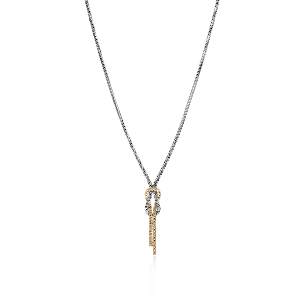 John Hardy Love Knot Y Necklace, Gold & Sterling Silver - Carter's Collective Fine Jewelry