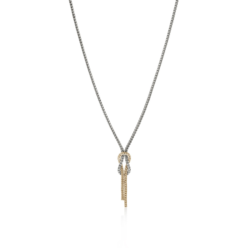 John Hardy Love Knot Y Necklace, Gold & Sterling Silver - Carter's Collective Fine Jewelry