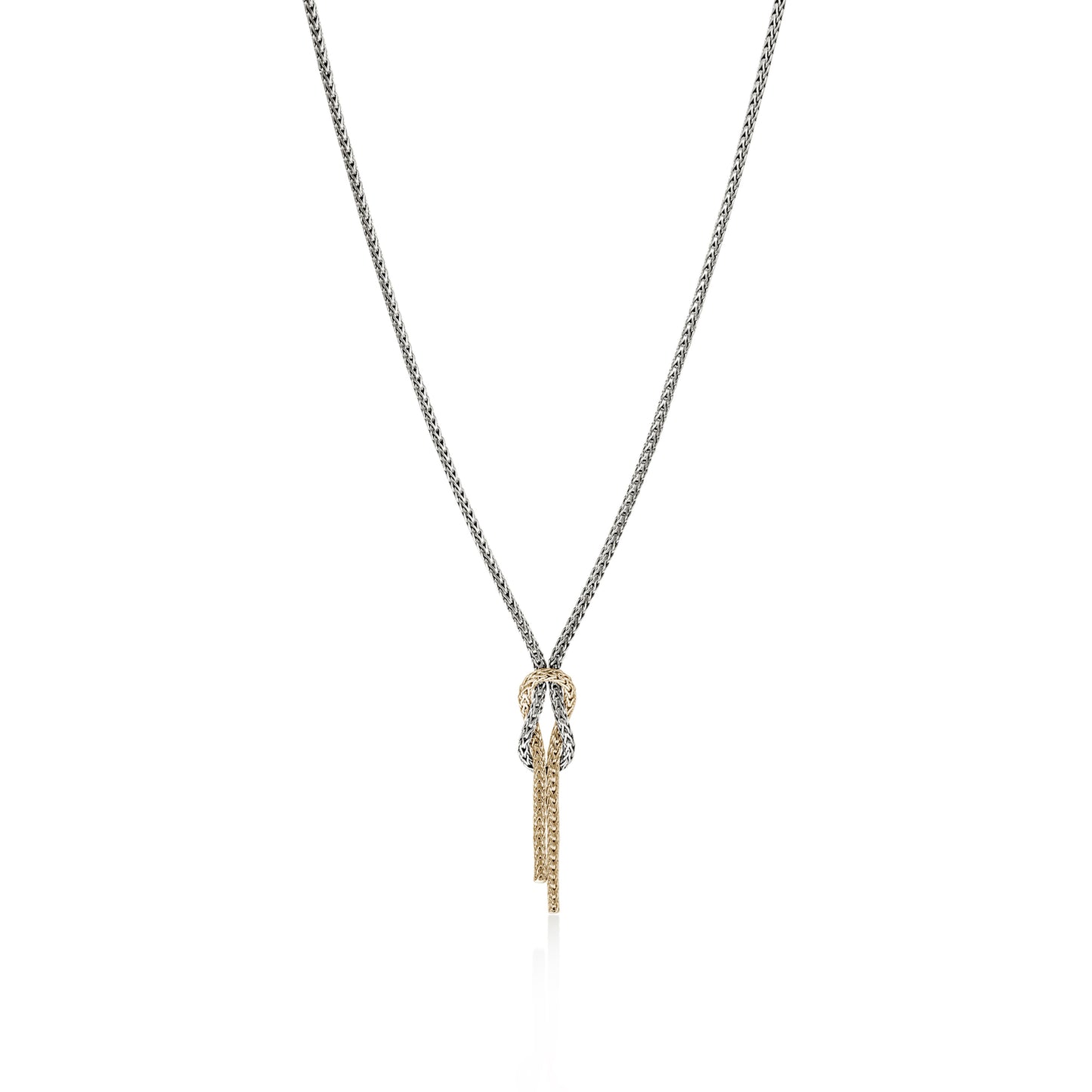 John Hardy Love Knot Y Necklace, Gold & Sterling Silver - Carter's Collective Fine Jewelry