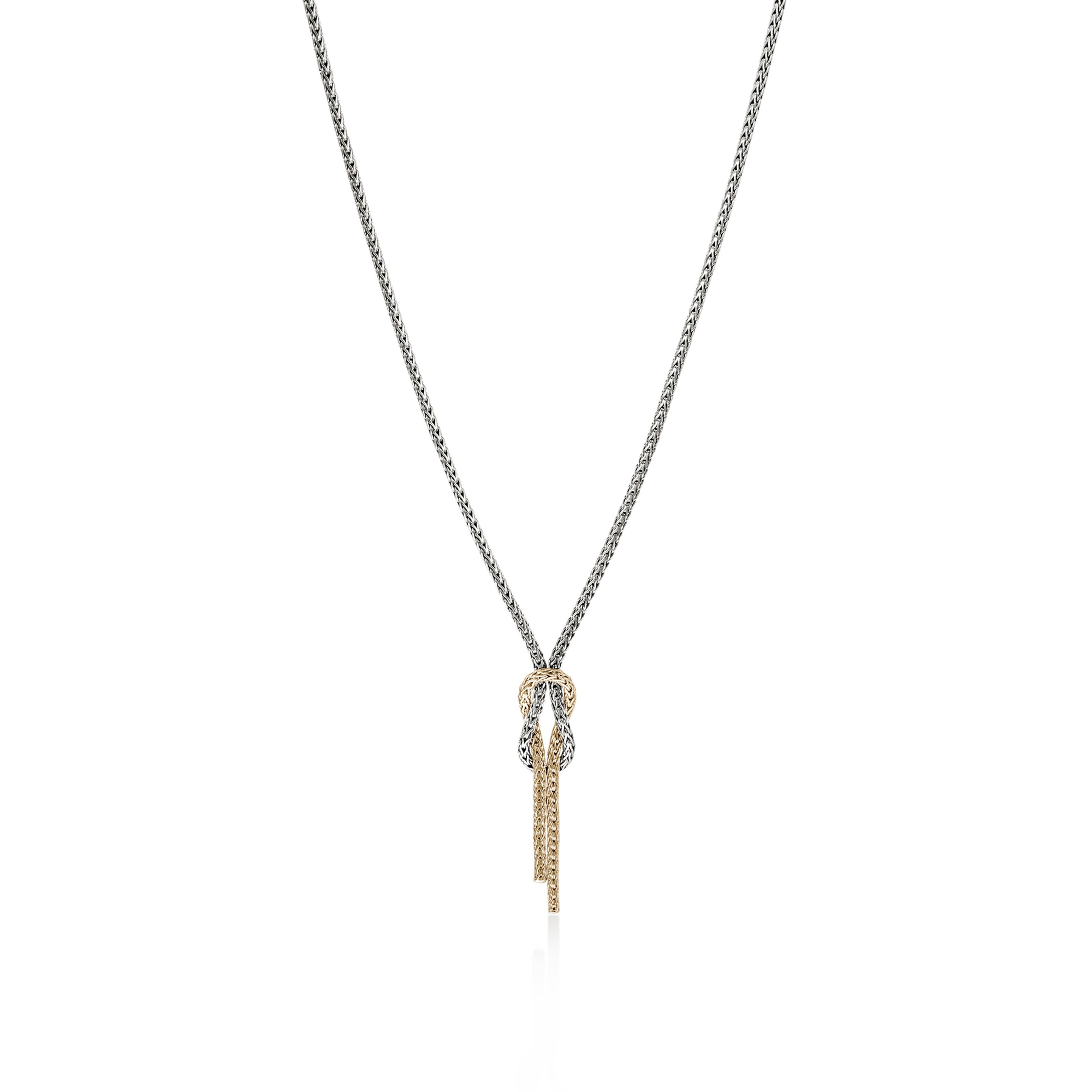 John Hardy Love Knot Y Necklace, Gold & Sterling Silver - Carter's Collective Fine Jewelry