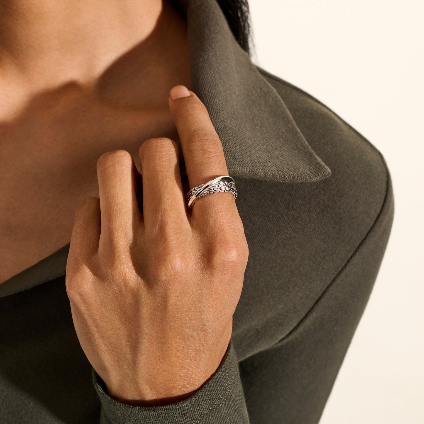 John Hardy JH Essential Crossover Ring - Carter's Collective Fine Jewelry