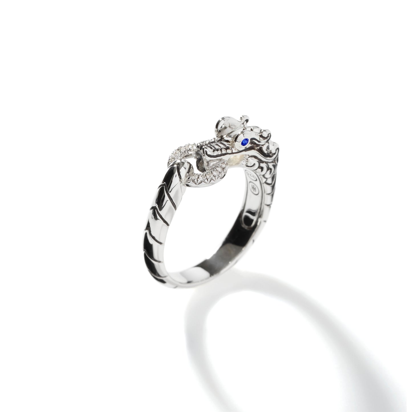John Hardy Naga Ring, Diamonds, 0.04 CTTW - Carter's Collective Fine Jewelry