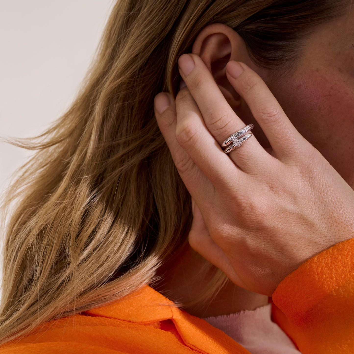 John Hardy Spear Ring, Diamonds, 0.08 CTTW - Carter's Collective Fine Jewelry