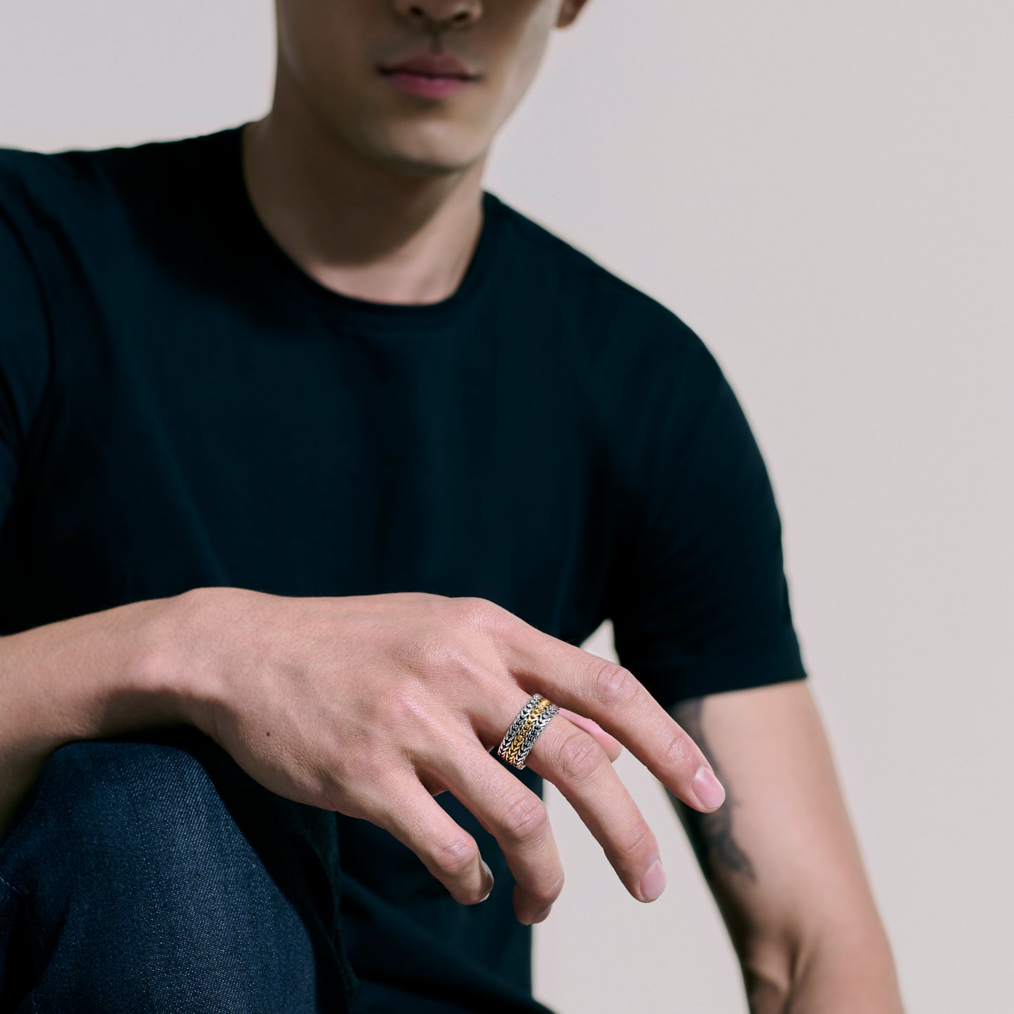 John Hardy Icon Link Wide Chain Ring - Carter's Collective Fine Jewelry