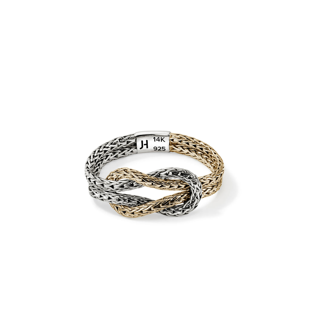 John Hardy Love Knot Ring, Gold & Sterling Silver, 3.6MM - Carter's Collective Fine Jewelry