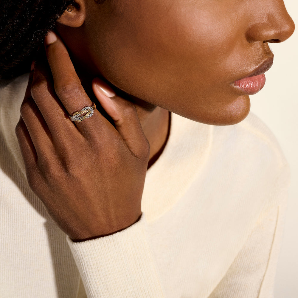 John Hardy Love Knot Ring, Gold & Sterling Silver, 3.6MM - Carter's Collective Fine Jewelry