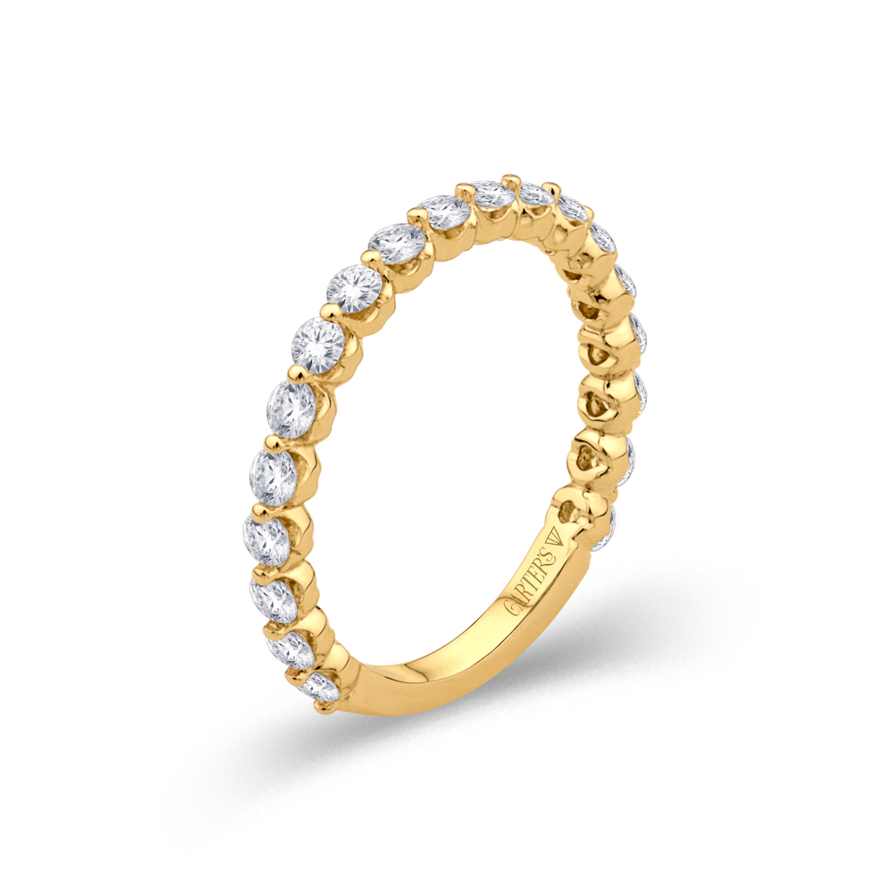 Posey Illusion Set Shared Prong Diamond Band, 1/2 Finger Coverage, 0.33 CTTW - Carter's Collective Fine Jewelry