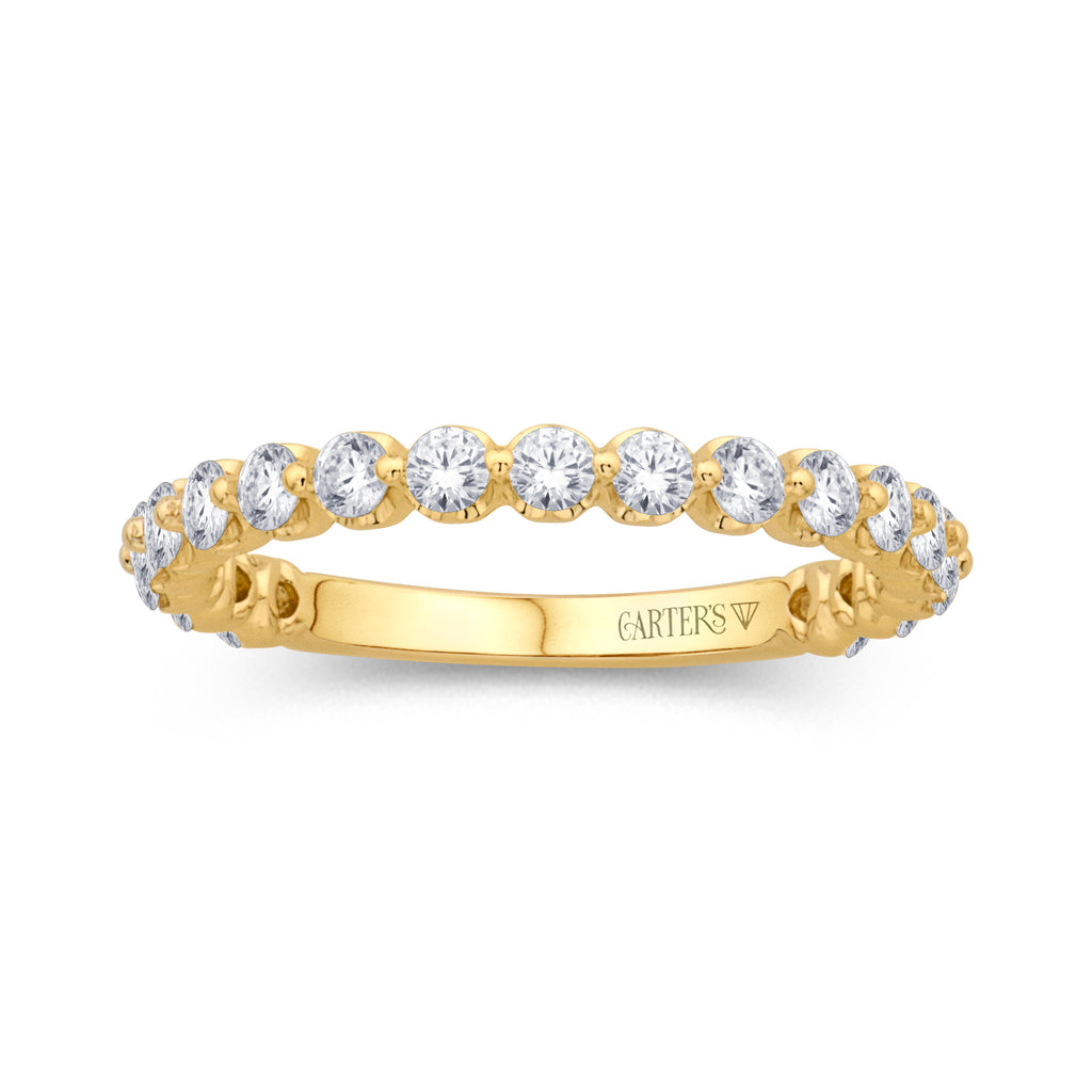 Posey Illusion Set Shared Prong Diamond Band, 1/2 Finger Coverage, 0.33 CTTW - Carter's Collective Fine Jewelry