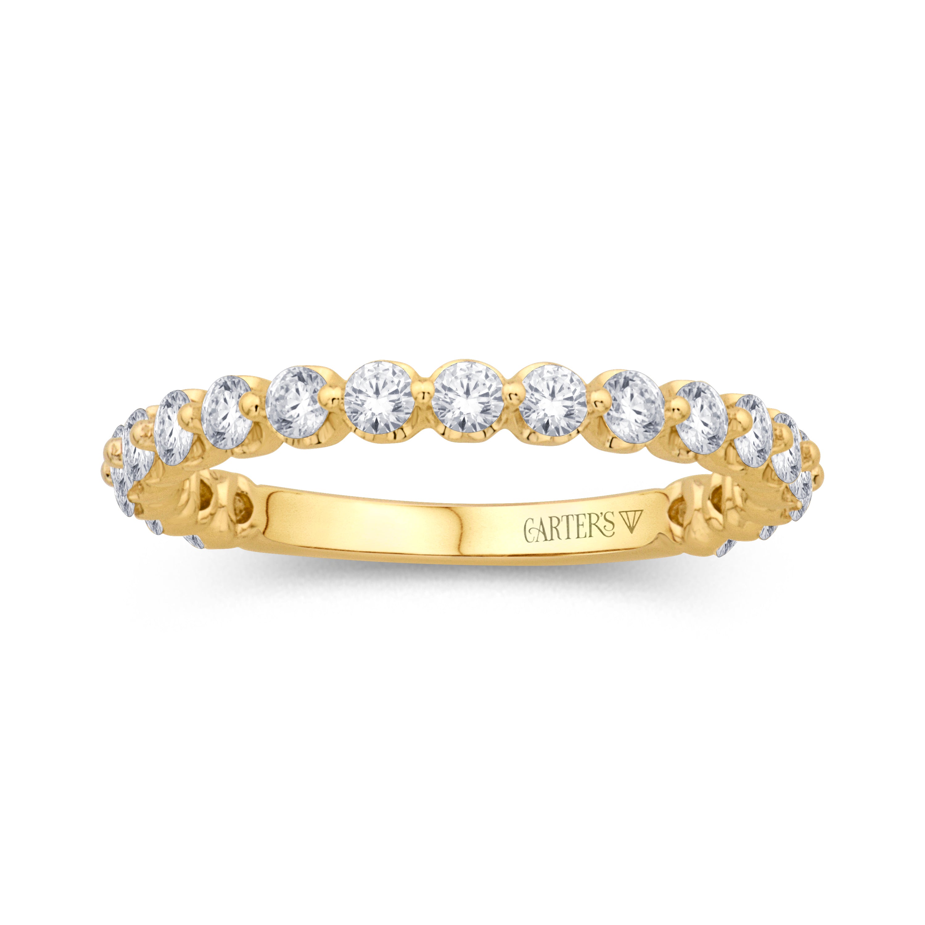 Posey Illusion Set Shared Prong Diamond Band, 1/2 Finger Coverage, 0.33 CTTW - Carter's Collective Fine Jewelry