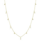Dancing Diamond Round and Baguette Bezel Set Cleopatra Necklace, 0.38 CTTW - Carter's Collective Fine Jewelry