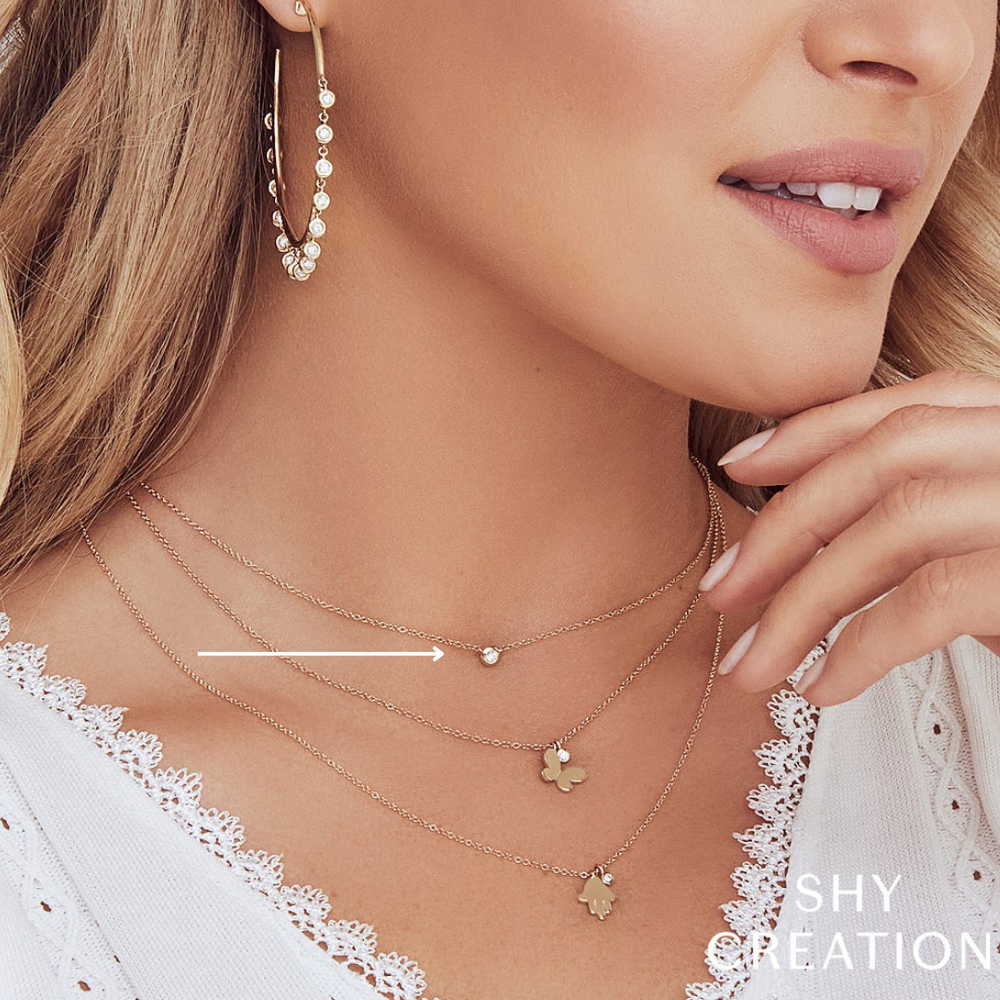 Diamond Bezel Necklace, 0.05 CTTW - Carter's Collective Fine Jewelry