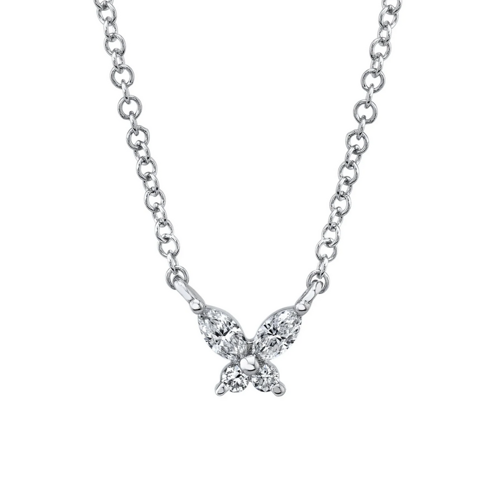 Petite Diamond Butterfly Pendant